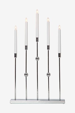 Jotex - Gustavo 5l Krom - Lysestage - Køb Adventslysestager hos Jotex