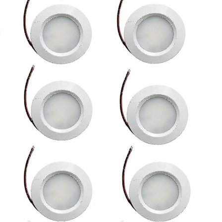 6 X Led 12v 24v Spot-valot Himmennettävä Asuntovaunu Vene Upotettu Viileä Valkoinen Alasvalo