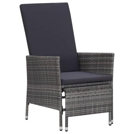 Vidaxl Loungeset För Trädgården Med Dynor 3 Delar Konstrotting G Grå