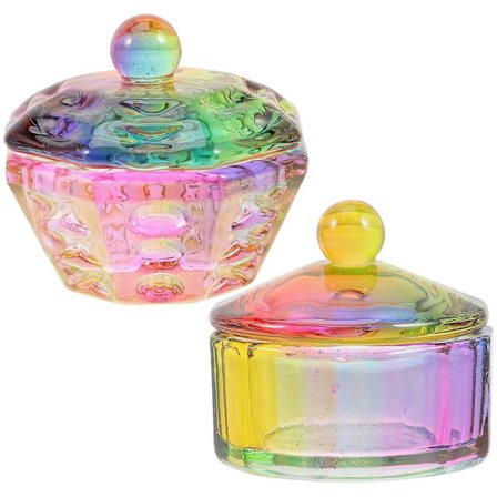 2 st Nagel Dappen Skål med Lock Akryl Naglar Monomer Skål Nagel Manikyr Verktyg