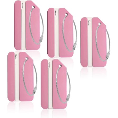 Reseetiketter, Bagageetiketter, Aluminium, 5 st