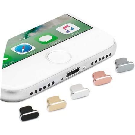 CDQ 5 stk Metal Anti Støvprop Stopper til iPhone 13 12 Pro Max, sort