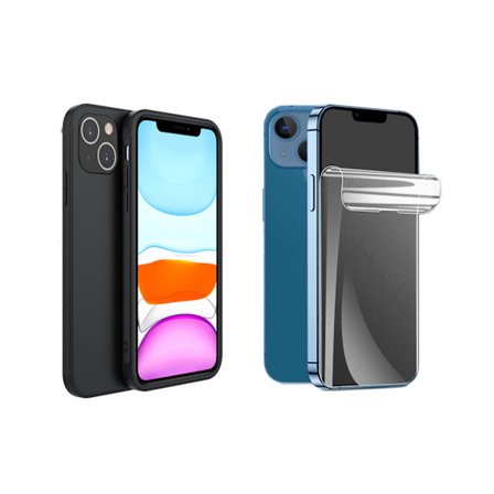 iPhone 14 - Tunt Skyddsskal & Mjukt Skärmskydd