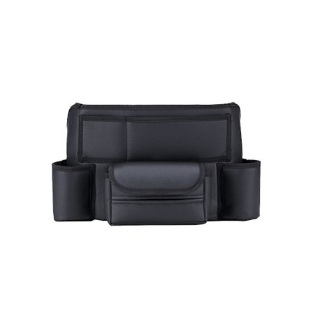 Oppbevaringslomme for bil mellom seter med koppholder, bilholder for servietter, flerbruks bilholder, håndveske