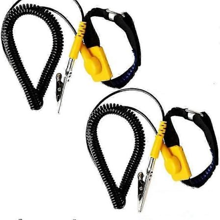 2 st Antistatiska Armband ESD Jordningsband för Elektrostatisk Urladdning