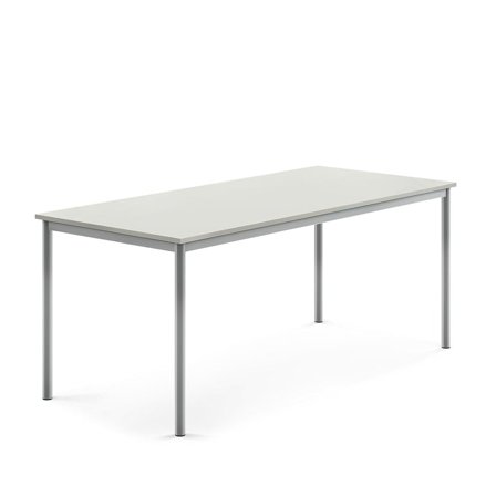 Stół BORÅS, 1800x800x720 mm, szary laminat, szary aluminium