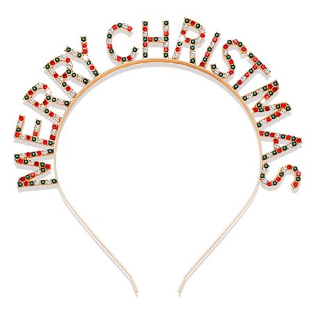 Julehårbånd, julehårbånd til kvinder, juletræ med rhinsten, godt nytår hårbånd, juleferiefest hårtilbehør, hol