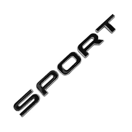 Sort/Sølv Land Rover Sport Bakluke Emblem for Range Rover