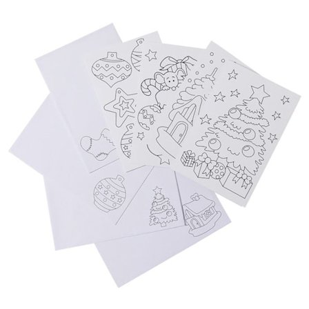 Färgläggningskort 16 x 10,5 cm 4 stycken