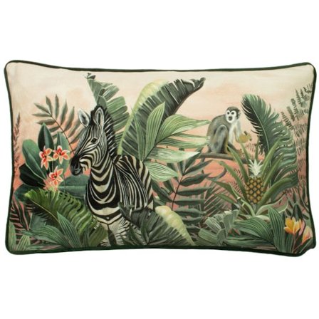 Evans Lichfield Manyara Zebra Kuddfodral 30cm x 50cm Grön