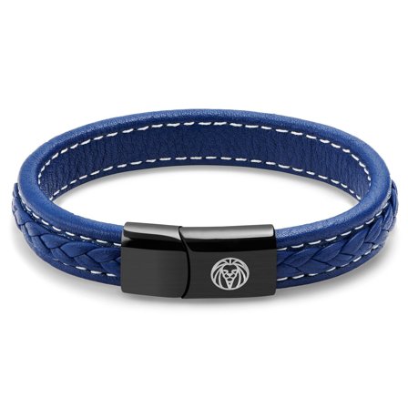Bracelet en cuir bleu rétro pour hommes - Bracelets en cuir - pour Hommes - Lucleon
