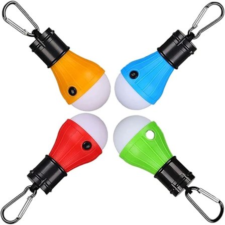 Campinglampa, 4 Bärbara LED-lampor, Batteridriven LED