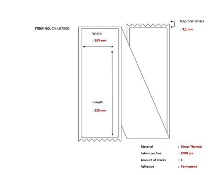Capture Ship-label 105 x 220mm,