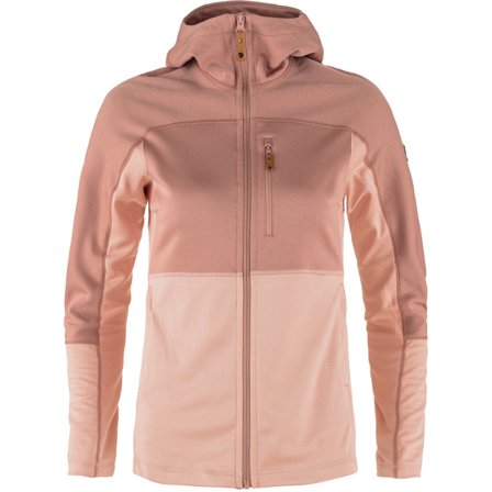 Fjällräven Dam's Abisko Trail Fleece in Chalk Rose/Dusty Rose | Size: Medium, Polyester