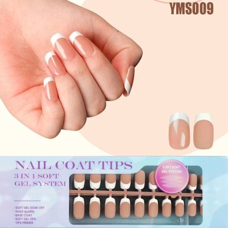 Förapplicerad spets Press på naglar YMS009 YMS009