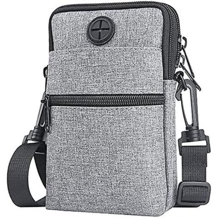 Herre skuldertaske, tyverisikret skuldertaske med flere rum, lille taske, vandtæt herre skuldertaske, crossbody brysttaske til rejser, cykling, 