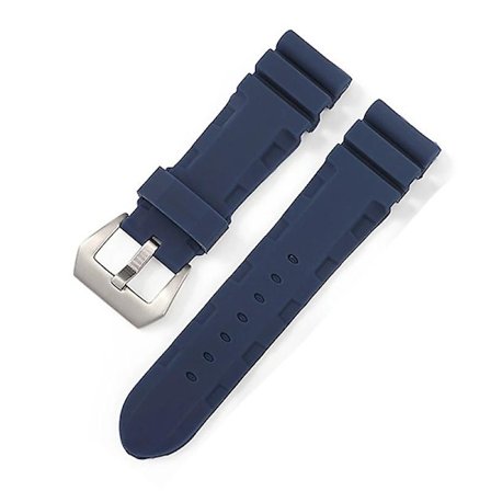 Urremme for Panerai 24mm Myk Gummi Herre Urreim Urtilbehør Farge: Mørk Blå