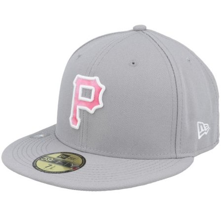 New Era - MLB Grå fitted Keps - Pittsburgh Pirates MLB22 Mothers Day 59FIFTY Grey Fitted @ Hatstore