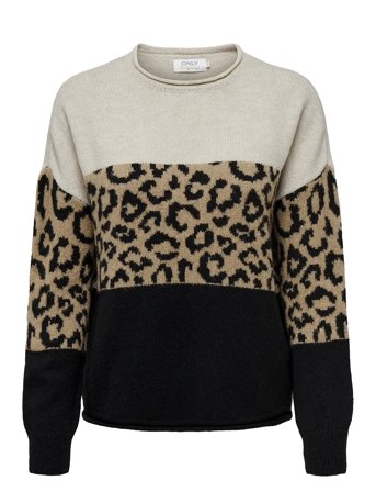 ONLY | Onljade Animal Ls O-Neck Noos Knt | XS