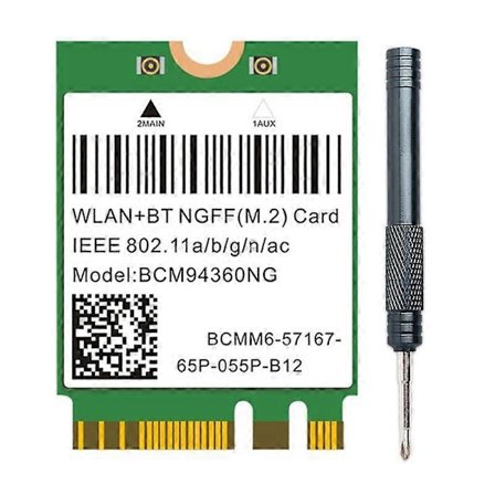 Dubbelbands 1200Mbps BCM94360NG WiFi-kort för MacOS Hackintosh 802.11Ac Bluetooth 4.0 Trådlös Adapter