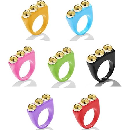 4 st Grodringar för Kvinnor - Söt Lera Akryl Resin Plast Chunky Vintage Matchande Set Y2k Stackbara Ringar Tonårsflickor Coola Vänskaps Ringar Snygga 