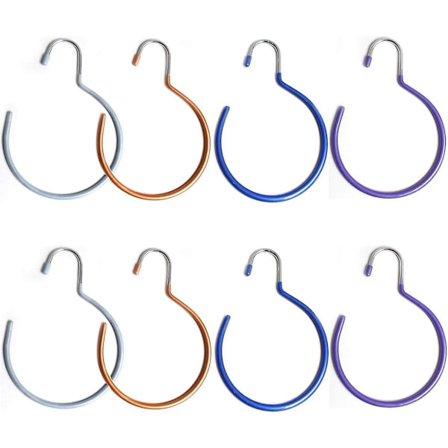 8 stk Skjerfholder Slipsholder Metall Belteholder, Skjerfholder Henger Til Hett/Bag Organizer Henger