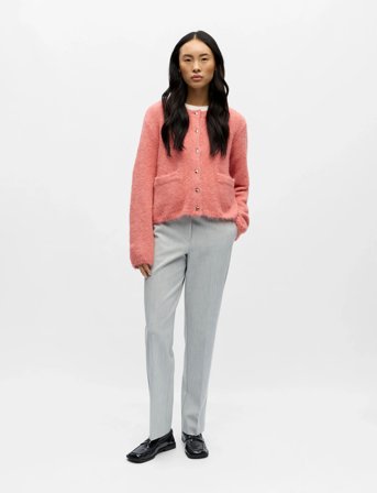 Object Objsaggia Re L/S Knit Cardigan Noos - Pink - L