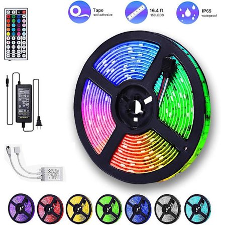 LED-remsor 6,56 fot USB TV-bakgrundsbelysning DC 5V RGB-remsor för 40 till 60 tum HDTV-skrivbordsdator Neon TV-lampor Bias-belysning med 24-tangenters