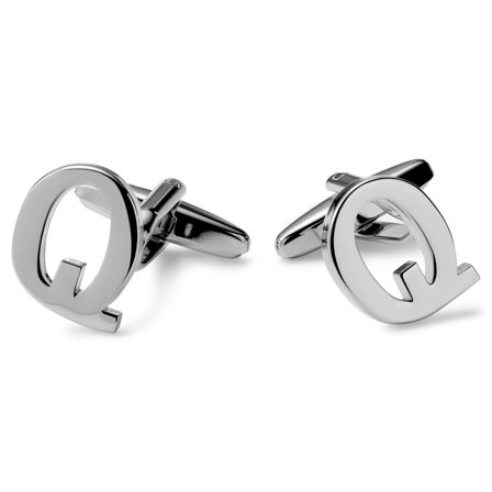 Butoni de culoare argintie cu inițiala Q pentru bărbați