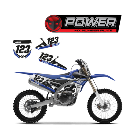 Power Number Plate Decals - Yamaha YZ 400F 1997-1999