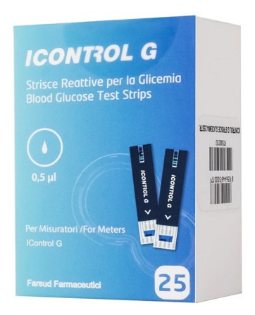 Strisce Misurazione Glicemia Icontrol g 25 Pezzi