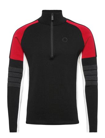 Trysil Sweat Knitwear Half Zip Pullover Sort 8848 Altitude