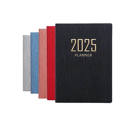 365-dagers 2025 Bærbar A7 Lommeplanlegger PU-deksel Daglig Ukentlig Timeplan Notatbok Kalender Journal Skolekontorrekvisita Agenda NY-Perfet