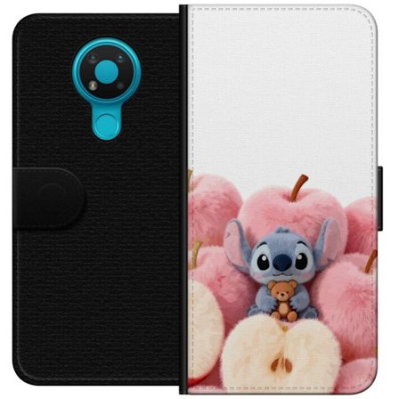 Yhteensopiva Lompakkokotelo Nokia Nokia 3.4 Värikäs kollaasi futuristisilla tyttöryhmän hahmoilla, sydämillä ja glitterillä nykyaikaisessa pop