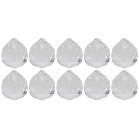 10 stk. krystalkugle klar lysekrone vedhæng udskiftning hængende prisme dele suncatcher 30mm