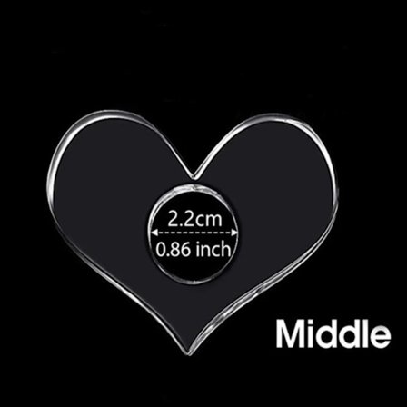 Akryl Tommel Bokstøtte Hjerteformet Boksideholder M