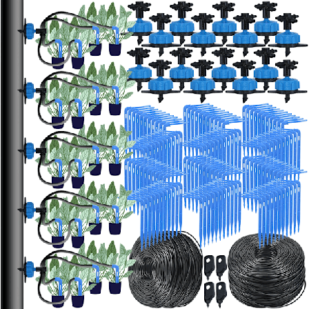 Hage Automatisk Vanning System Drypp Vanning 4-veis 3/5mm 2-veis Drypp Pil Sender Potte Plante 20 sett Drivhus