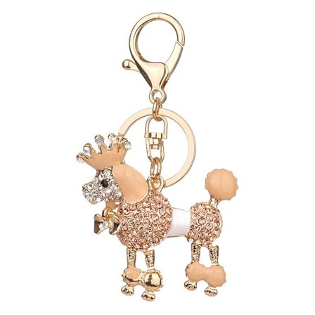 Ihana villakoira tekojalokiville avaimenperälle kukkaro Puhelinkoru riipuslaukku De - stock