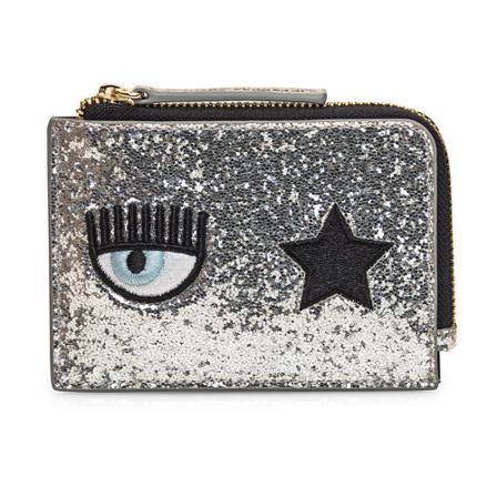 Chiara Ferragni Collection Wallets Cardholders , Grijs , Dames , Maat: ONE Size Portefeuilles