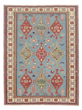 Hand Woven Kilim Suzani Rug 152X197 Green/Dark Red