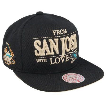 Mitchell & Ness - NHL Svart snapback Keps - San Jose Sharks With Love Black Snapback @ Hatstore