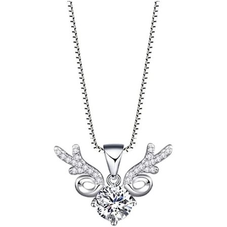 Bisen Jewelry Deer Has You Halsband, damhalsband Moissanit Hängande Halsband
