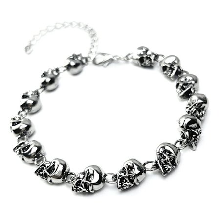 Retro Punk Skull Armbånd Fest Smykker Gaver Skull Beaded Armbånd