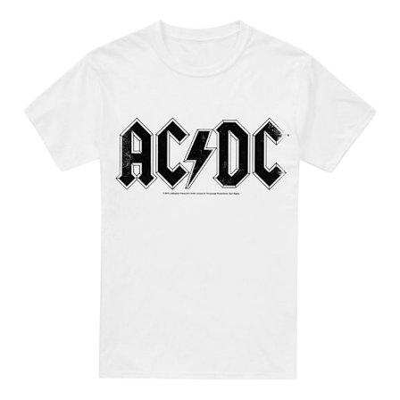 AC/DC Herr Logo T-Shirt XL Vit