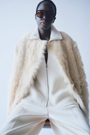 Soft Goat - Shearling Jacket - Cashmere jacket - L - Chalk