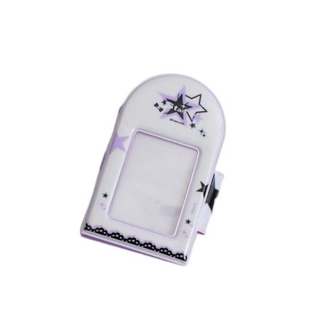 Mini Fotoalbum Oppbevaringsbok Kortholder WHITE STARS WHITE
