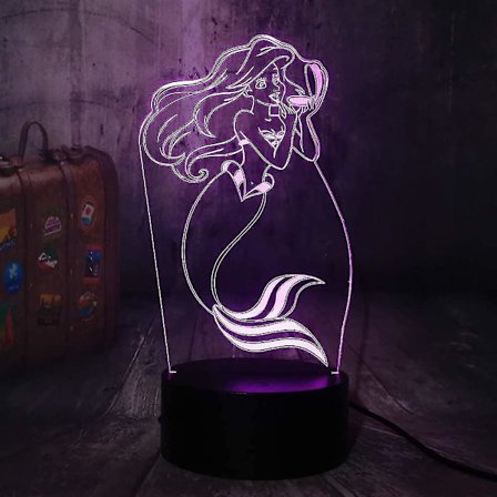 Vakker Lille Havfrue Leke Prinsesse Ariel RGB 3D Illu