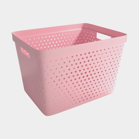 Opbevaringskurv i plast Nordiska Plast Store It Star Basket, gammelrosa, 358 x 271 x 240 mm, 19 liter