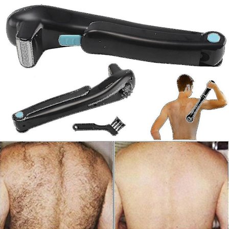 Elektrisk rygghårrakapparat Razor Body Trimmer Remover Groomer Rakning