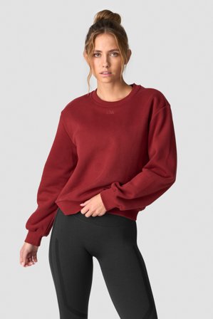 ICANIWILL - Heavy Sweatshirt Wmn Blood Red - Naiset - Treenivaatteet ICIW:ltä